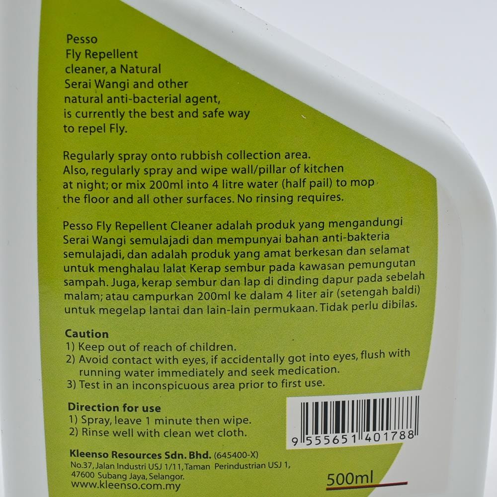 PESSO ECO FLY REPELLENT 500ML