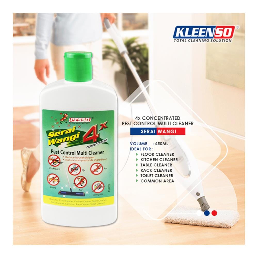 KLEENSO PEST CONTROL MULTI CLEANER SERAI WANGI 450ML EACH