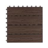 WPC FLOOR DECKING SPRING 30X30CM DARK BROWN