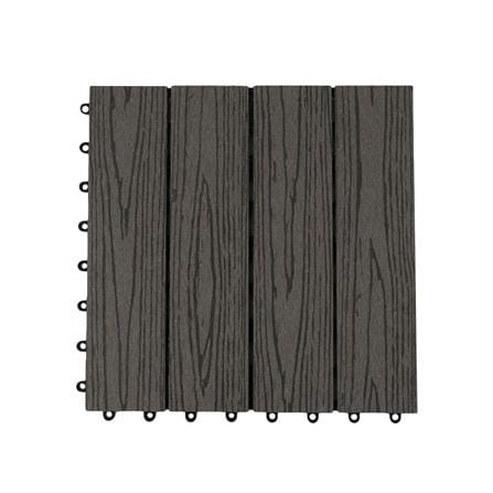 WPC FLOOR DECKING SPRING 30X30CM GREY