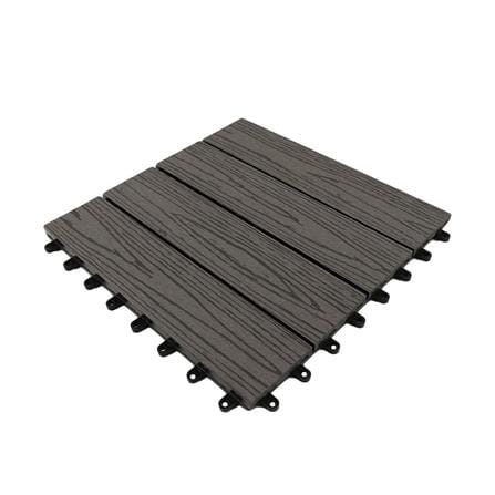 WPC FLOOR DECKING SPRING 30X30CM GREY