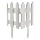 PLASTIC FENCE SPRING 102 W40XH21CM WHITE 4PCS