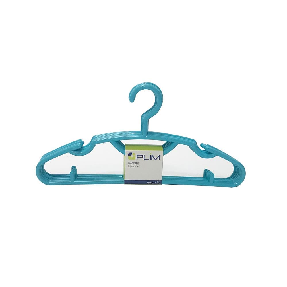 HOMEPRO PLIM CLOTH HANGER 6 PCS H-004 BLUE