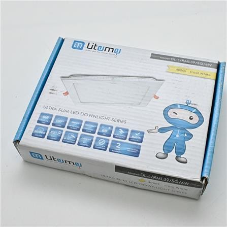 LITEME DOWNLIGHT RML39/6W/840 LITEME 5" SQ
