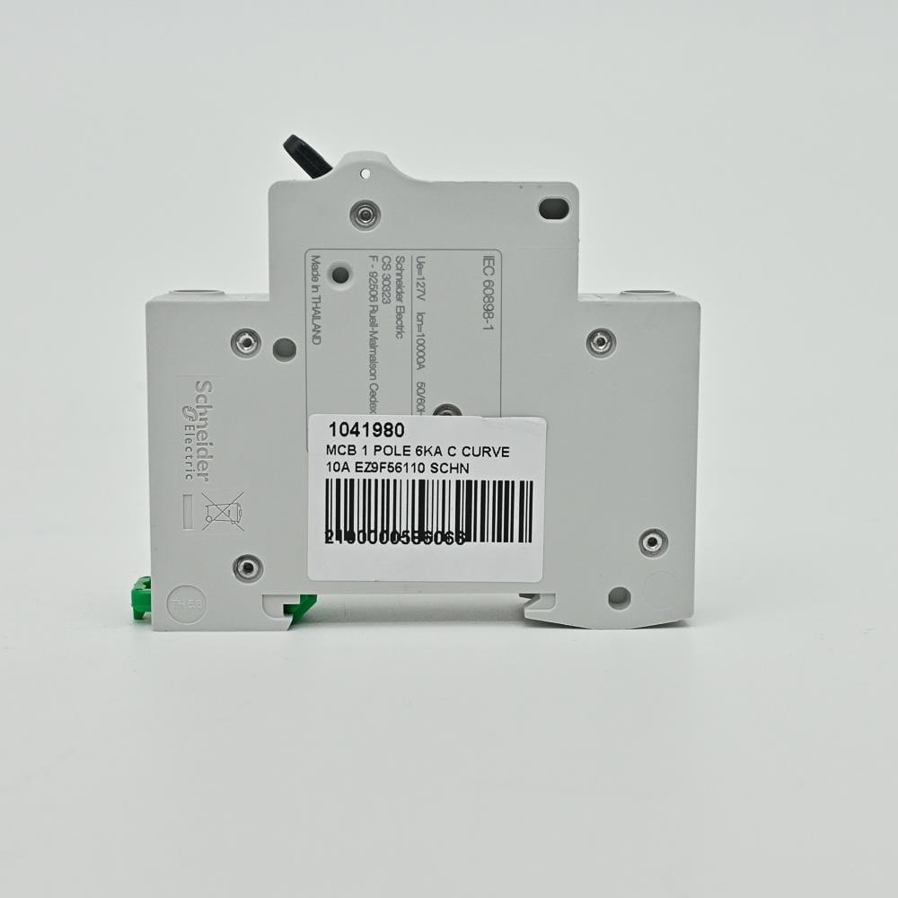 SCHNEIDER MINIATURE CIRCUIT BREAKER 1POLE 10A C CURVE EZ9F56110