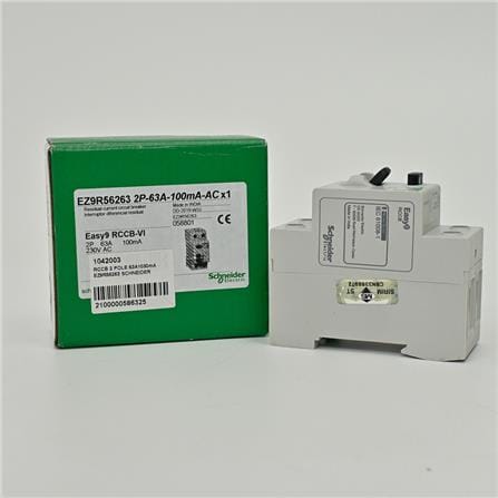 SCHNEIDER RESIDUAL CURRENT CIRCUIT BREAKER 2 POLE 63A 100mA AC TYPE EZ9R56263