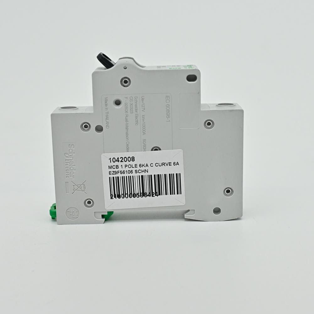 SCHNEIDER MINIATURE CIRCUIT BREAKER 1POLE 6A C CURVE EZ9F56106