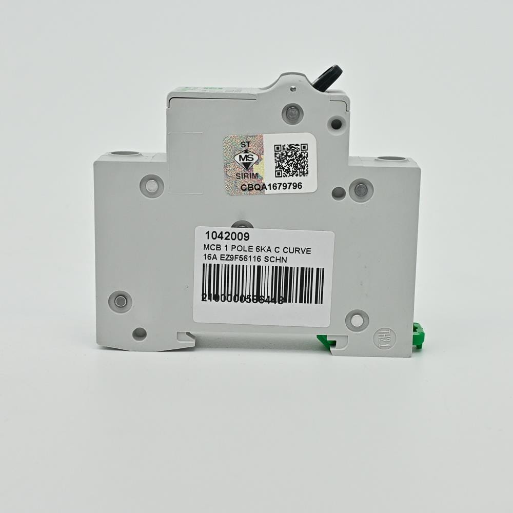SCHNEIDER MINIATURE CIRCUIT BREAKER 1POLE 16A C CURVE EZ9F56116