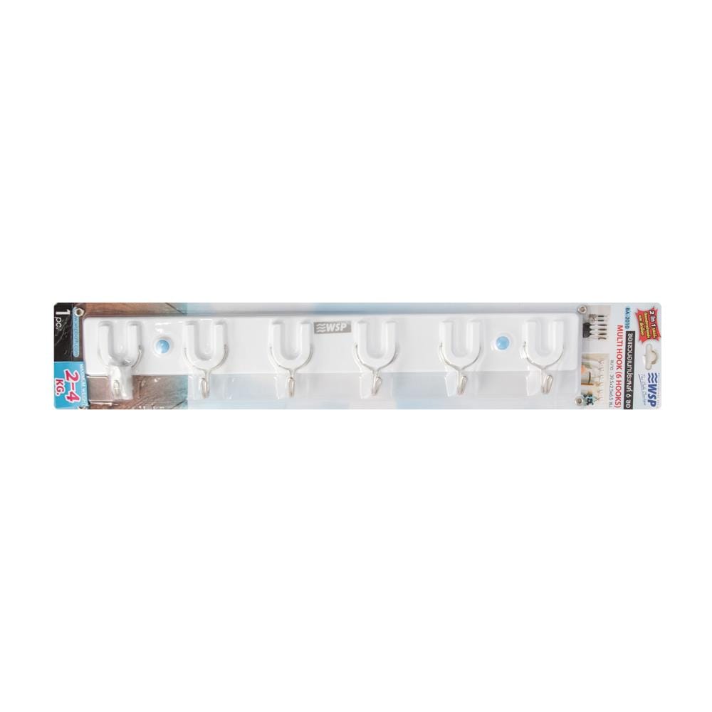 TOWEL RACK WITH HOOKS WSP BA-2010 WHITE