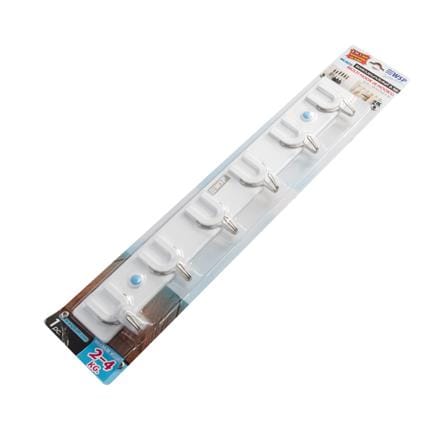 TOWEL RACK WITH HOOKS WSP BA-2010 WHITE