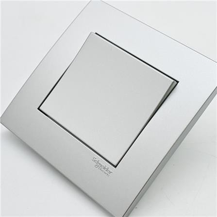 VIVACE 250V 1 GANG 1 WAY SWITCH SCHNEIDER ALUMINIUM SILVER