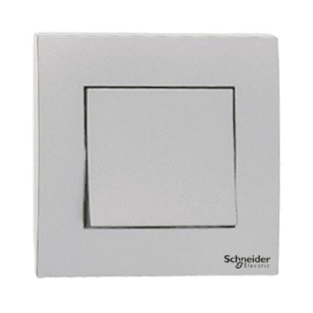 SCHNEIDER VIVACE 16AX 250V 1 GANG 2 WAY SWITCH ALUMINIUM SILVER KB31_G11