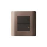 ZENCELO 2 GANG 1 WAY SWITCH SILVER BRONZE