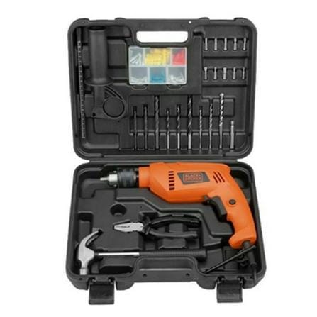 BLACK & DECKER HAMMER DRILL HD555KOPR 13MM 550W ORANGE