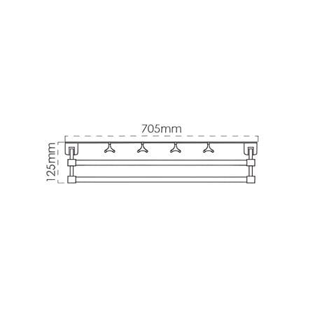MD TOWEL BAR ATF-F2033 CH