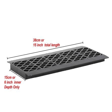 FELTON HEAVY DUTY DRAIN COVER FDR300 BLACK W6"X L15"