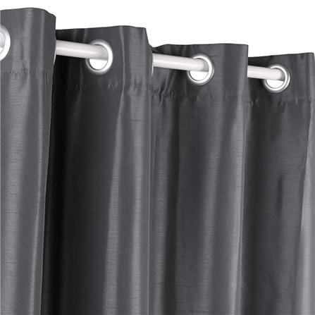 HLS CURTAIN EYELET SILKY UV 140X220CM GRAY