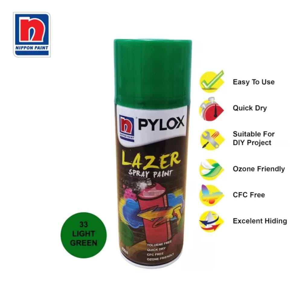 NIPPON PYLOX LAZER LIGHT GREEN NO.33 SPRAY