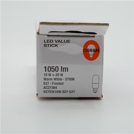 OSRAM LED BULB E27 LSTICK10W/827E27 WARM WHITE 10W