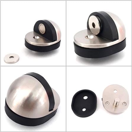 HAFELE MAGNETIC DOME FLOOR STOPPER 489.70.121 SATIN NICKEL