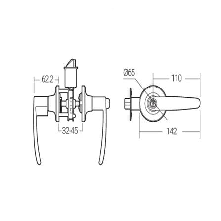HAFELE ENTRANCE LEVER 489.10.602 ANTIQUE COPPER