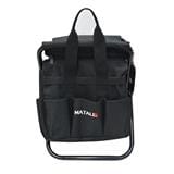 FOLDING TOOL BAG WITH SEAT MATALL HM01092 11-COMPARTMENT BLACK