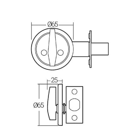 HAFELE HALF DEADBOLT 489.10.531 ANTIQUE BRASS