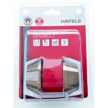 HAFELE DOUBLE DEADBOLT 489.10.522 AC ANTIQUE COPPER