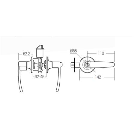 HAFELE BATHROOM LEVER 489.10.604 SATIN NICKEL