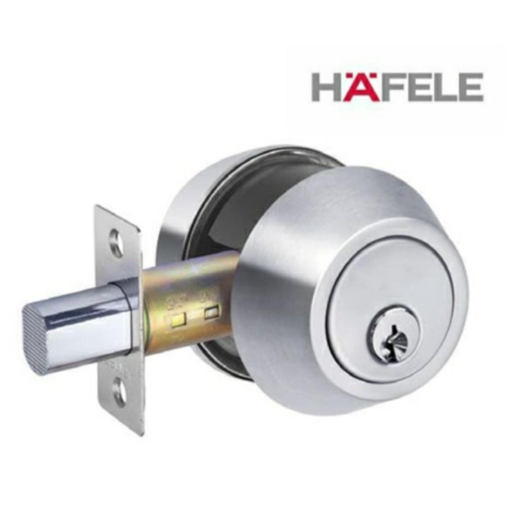 HAFELE DOUBLE DEADBOLT 489.10.520 SN STAINLESS STEEL