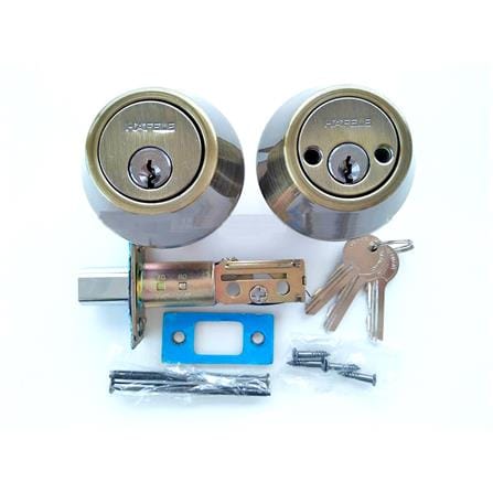 HAFELE DOUBLE DEADBOLT 489.10.521 ANTIQUE BRASS