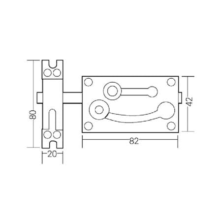 HAFELE DOOR CHAIN 489.71.565 SATIN NICKEL 1 EACH