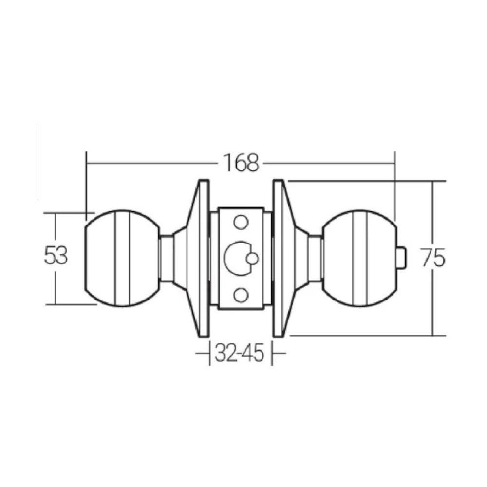 HAFELE BATHROOM CYLINDRICAL KNOB STAINLESS STEEL SUS304 489.93.157