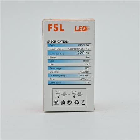 FSL LED PINGPONG BULB 3W E14  PP3W_E14 DL DAYLIGHT