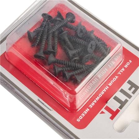 SELF-TAPPING SCREW FITT 1" BLACK 25EA