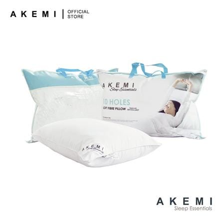 AKEMI PILLOW SLEEP ESSENTIALS 10 HOLES 48CM X 74CM WHITE