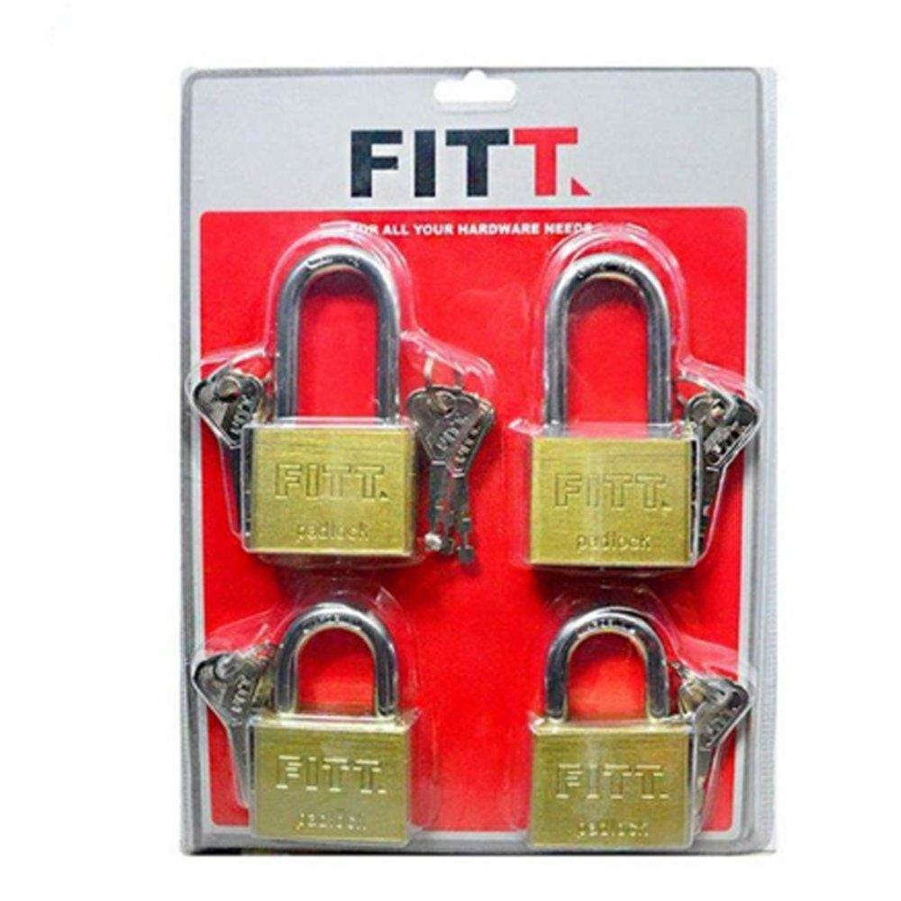 PADLOCK FITT MK 50MM 4EA/SET GOLD
