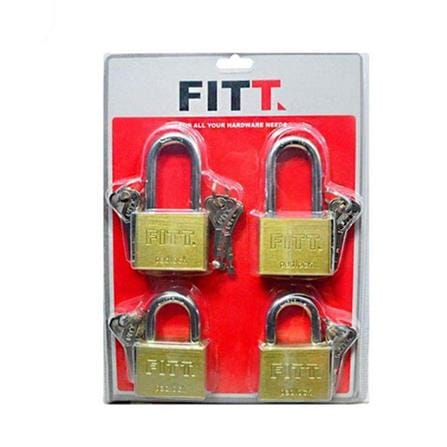 PADLOCK FITT MK 50MM 4EA/SET GOLD