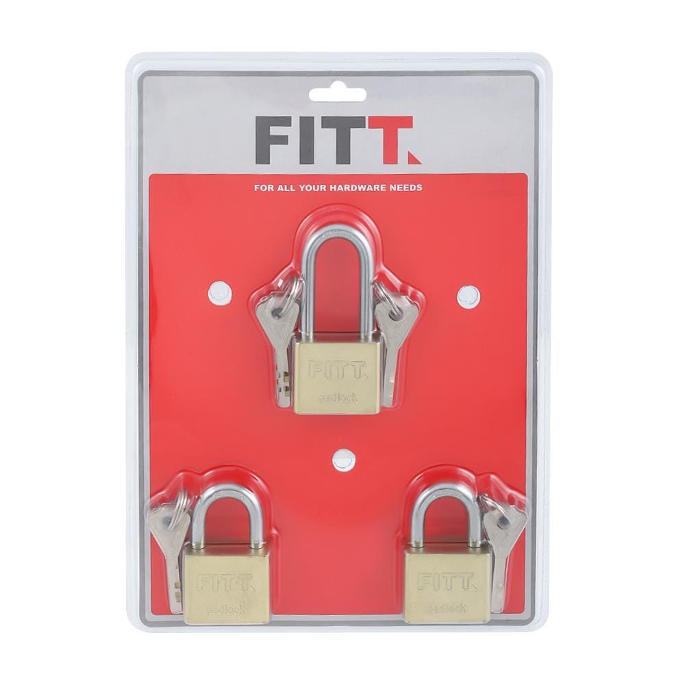 PADLOCK FITT MK 40MM 3EA/SET GOLD