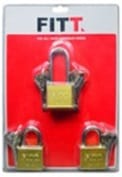 PADLOCK FITT MK 40MM 3EA/SET GOLD