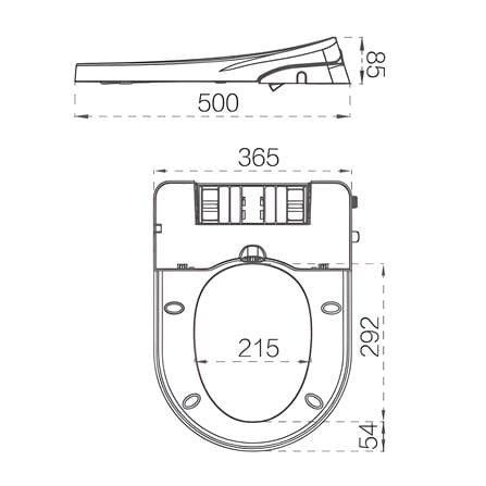MD SOFT CLOSE TOILET SEAT+BIDET S-EX