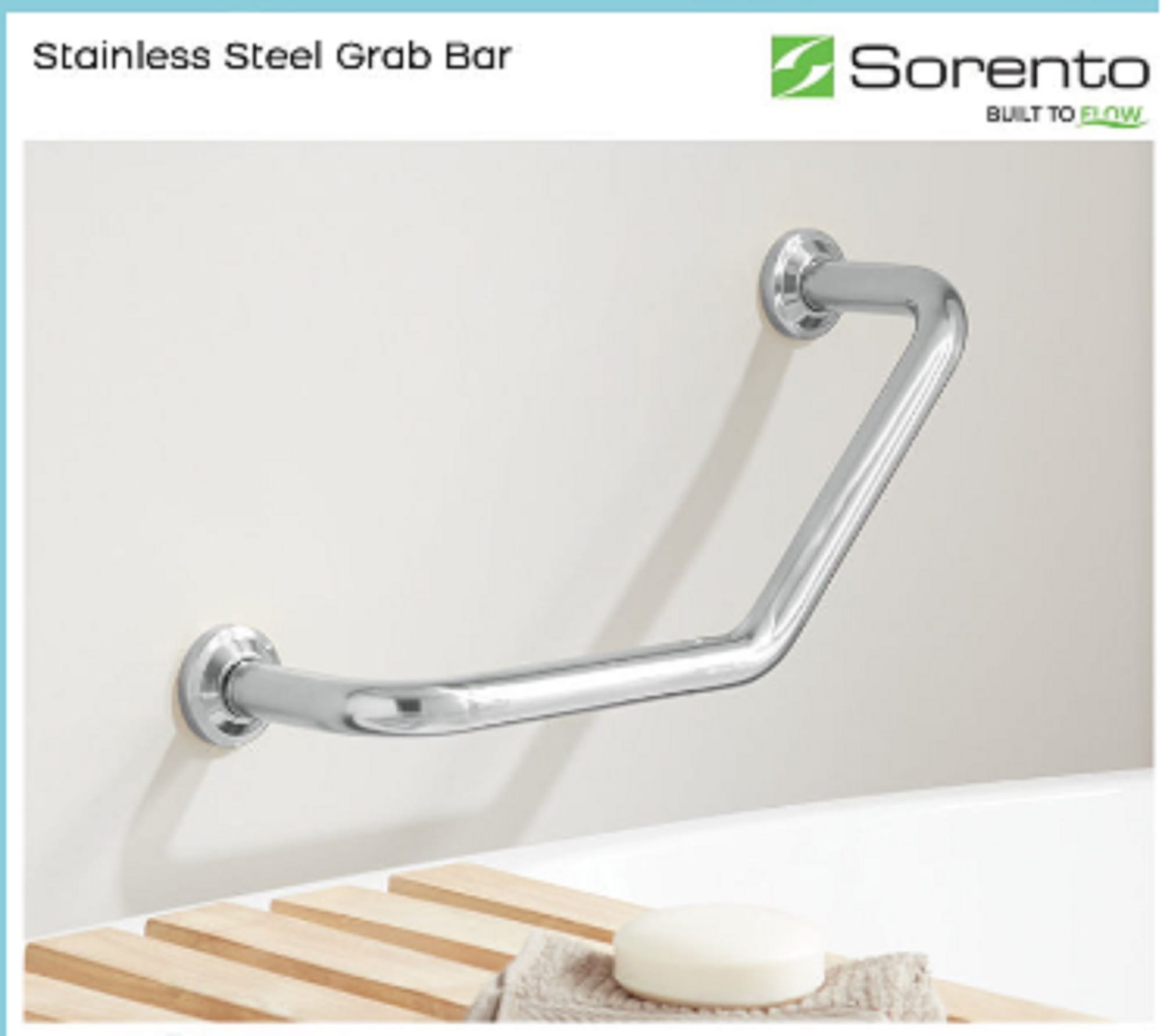 SORENTO SAFETY GRAB BAR STAINLESS STEEL SRT393-18 W48XW16XD7 CM SILVER