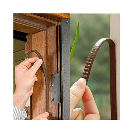 REX D-PROFILE DOOR GAP SEAL 5 METER BROWN