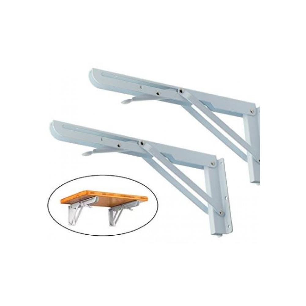 AVIO SELF-LOCK FOLDING BRACKET 2PCS 16INCH WHITE