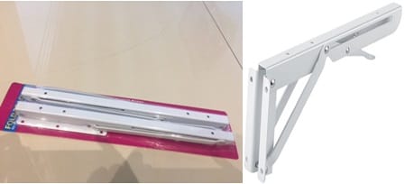 AVIO SELF-LOCK FOLDING BRACKET 2PCS 16INCH WHITE