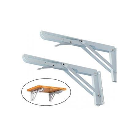 AVIO SELF-LOCK FOLDING BRACKET 2PCS 16INCH WHITE