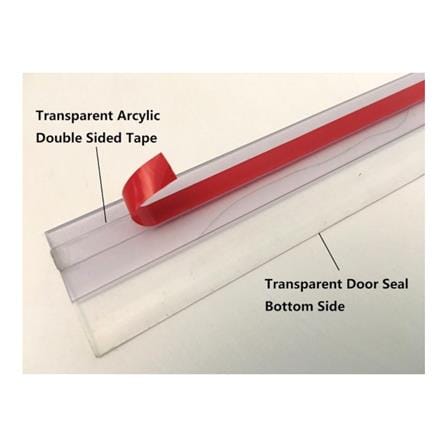 REX PLASTIC RUBBER DOOR BOTTOM SEAL 1909 TRANSPARENT