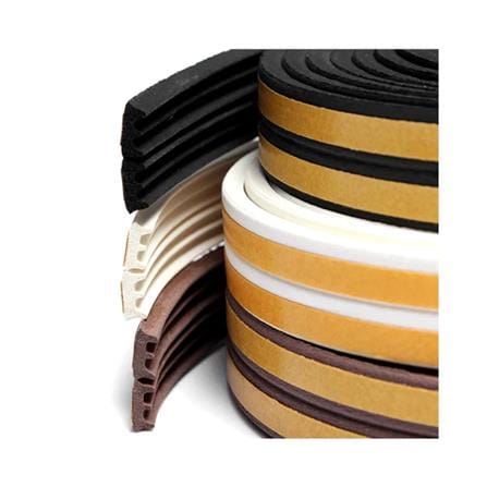 REX E-PROFILE DOOR SEAL WEATHERSTRIP 5 METER BROWN