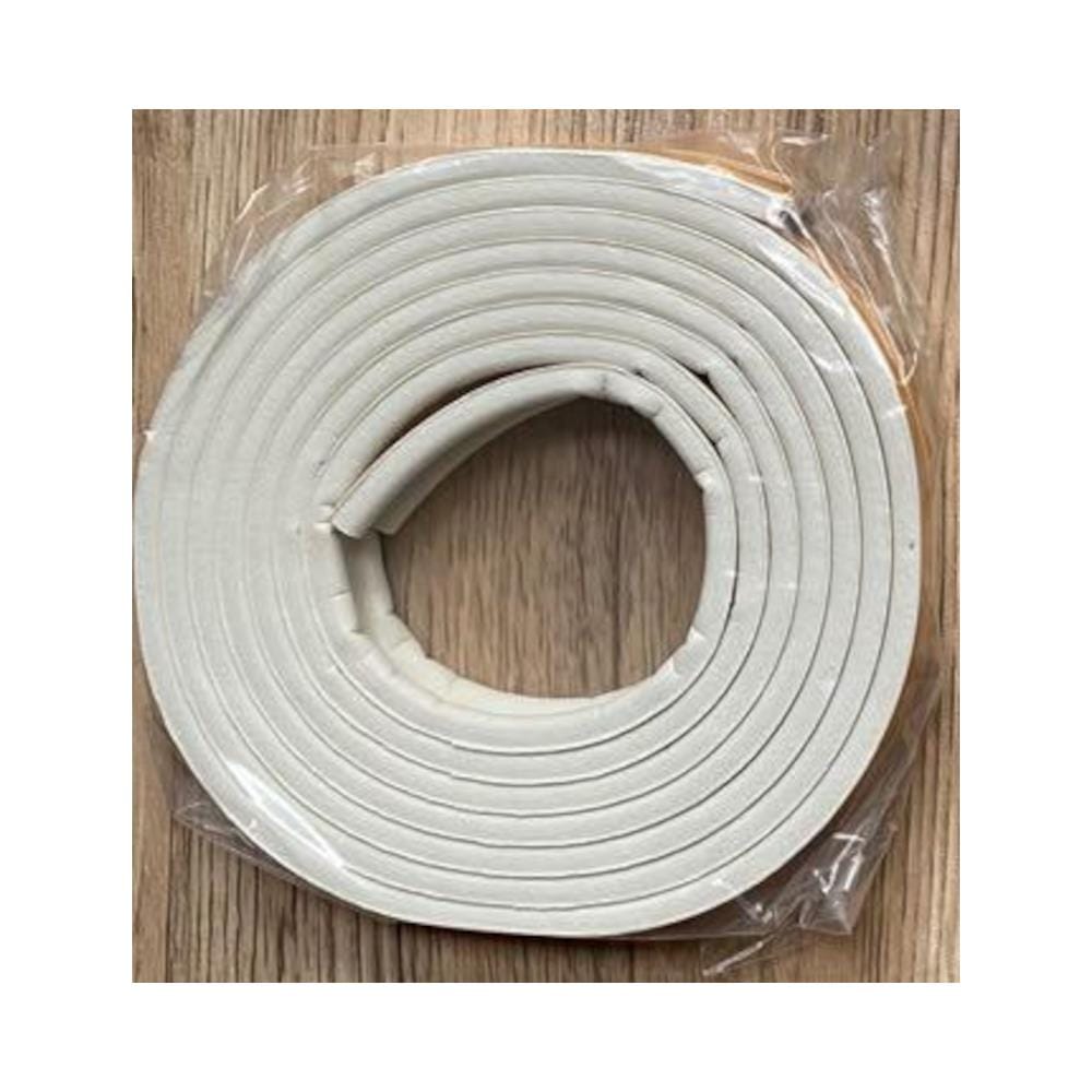 REX D-PROFILE DOOR GAP SEAL 5 METER WHITE