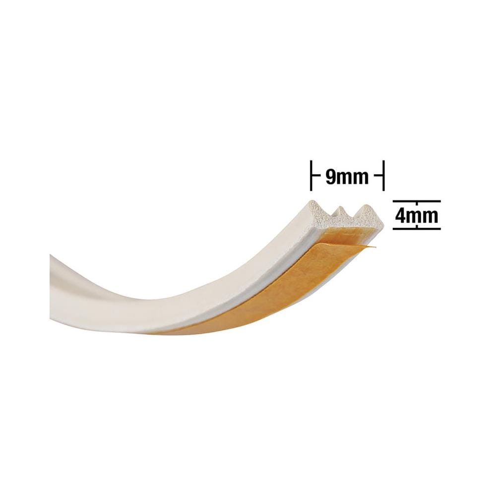 REX E-PROFILE DOOR SEAL 5 METER WHITE